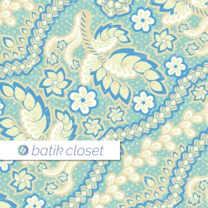 Batik Closet Parang Foliage Mint Seamless Surface Print