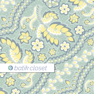 Batik Closet Parang Foliage Sunrise Grey Seamless Surface Print