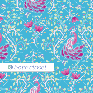 Batik Closet Floral Bouquet Phoenix Garden Arctic Seamless Surface Print