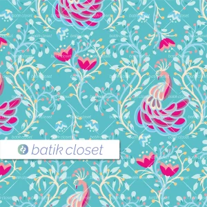 Batik Closet Floral Bouquet Phoenix Garden Beach Seamless Surface Print